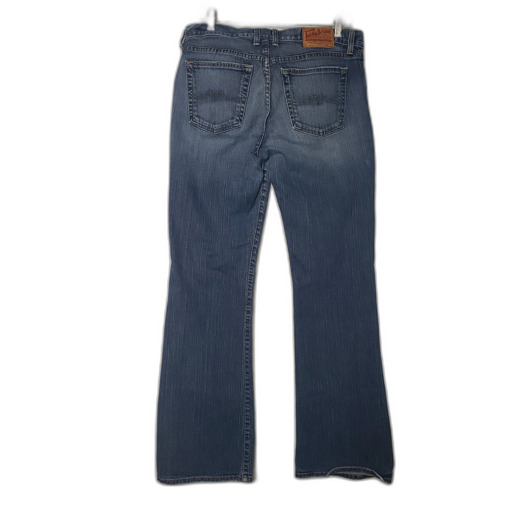 LUCKY BRAND Sweet N Low Distressed Denim Blue Boot Cut Jeans Womens Size 12/31